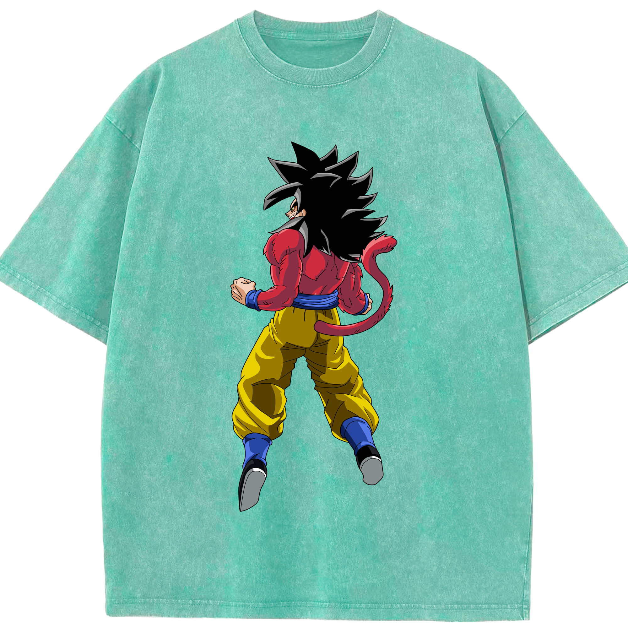 （画像用） ドラゴンボール 孫悟空（そん ごくう）Son Goku カカロット DRAGON BALL Kakarotto 綿100% ヴィンテージ風 半袖Tシャツ（フロントプリント）